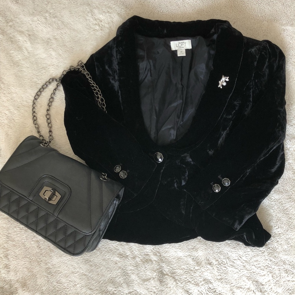 Ann Taylor Loft Velvet Blazer